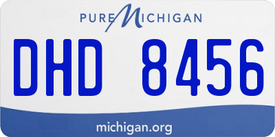 MI license plate DHD8456