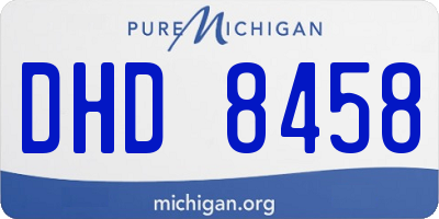 MI license plate DHD8458