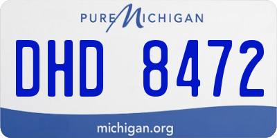 MI license plate DHD8472