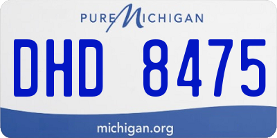 MI license plate DHD8475