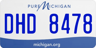 MI license plate DHD8478