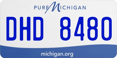 MI license plate DHD8480
