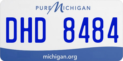 MI license plate DHD8484