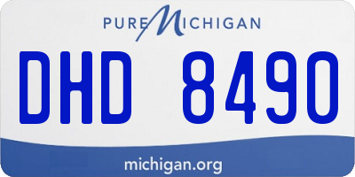 MI license plate DHD8490