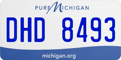MI license plate DHD8493