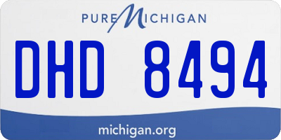 MI license plate DHD8494