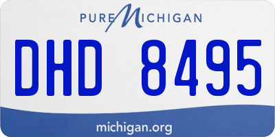 MI license plate DHD8495