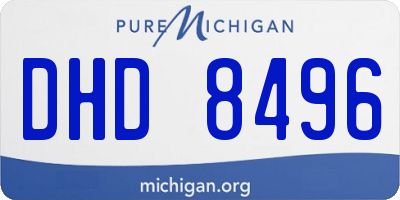 MI license plate DHD8496