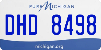 MI license plate DHD8498