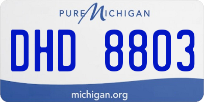 MI license plate DHD8803