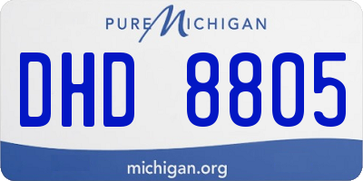 MI license plate DHD8805