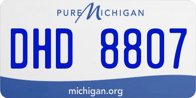 MI license plate DHD8807
