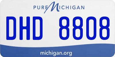 MI license plate DHD8808
