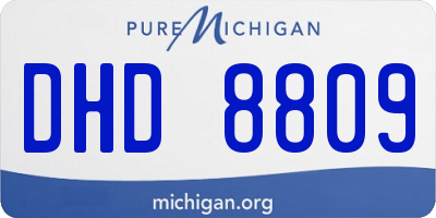 MI license plate DHD8809