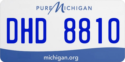 MI license plate DHD8810
