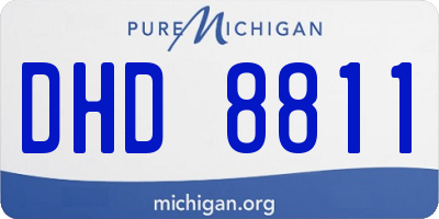 MI license plate DHD8811
