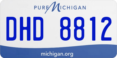 MI license plate DHD8812