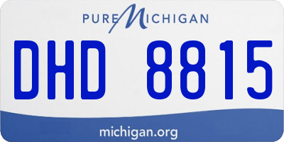 MI license plate DHD8815
