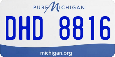 MI license plate DHD8816