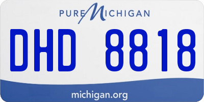 MI license plate DHD8818