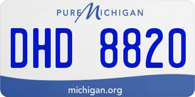 MI license plate DHD8820