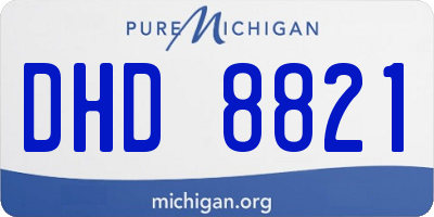 MI license plate DHD8821