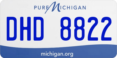 MI license plate DHD8822