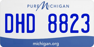 MI license plate DHD8823
