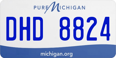 MI license plate DHD8824