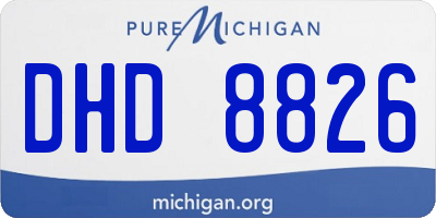 MI license plate DHD8826