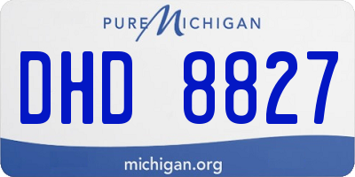 MI license plate DHD8827