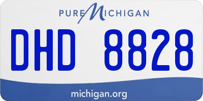 MI license plate DHD8828
