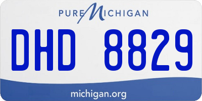 MI license plate DHD8829