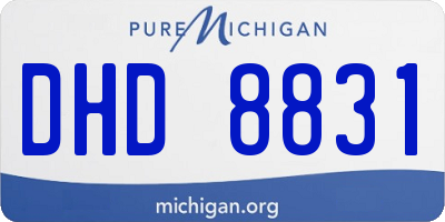 MI license plate DHD8831