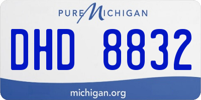 MI license plate DHD8832