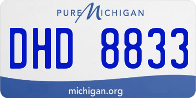 MI license plate DHD8833
