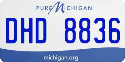 MI license plate DHD8836