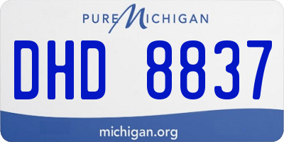 MI license plate DHD8837