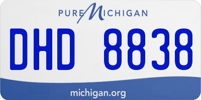 MI license plate DHD8838