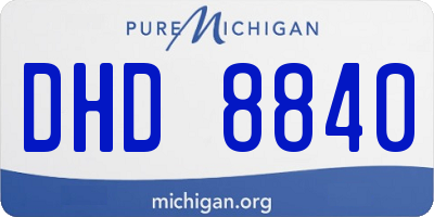 MI license plate DHD8840
