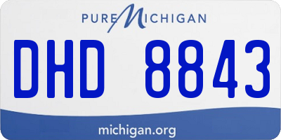 MI license plate DHD8843