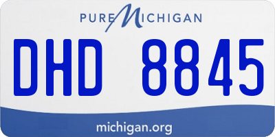 MI license plate DHD8845