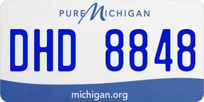 MI license plate DHD8848