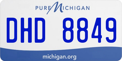 MI license plate DHD8849