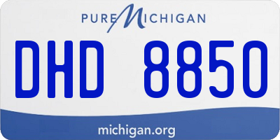 MI license plate DHD8850
