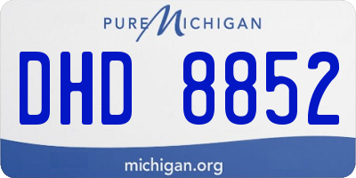 MI license plate DHD8852