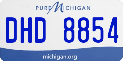 MI license plate DHD8854