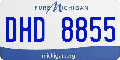 MI license plate DHD8855