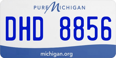 MI license plate DHD8856