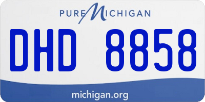 MI license plate DHD8858